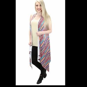 Serape and leopard vest